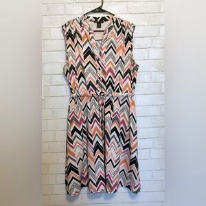 Robert Louis Dress Women's M Sleeveless Stretch Front Tie Pullover
